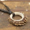 Antler Burr Leather Necklace