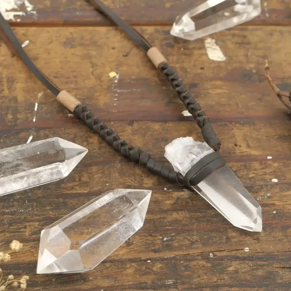 crystal point necklace