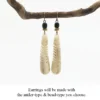 Antler Tip Long Dangle Earrings