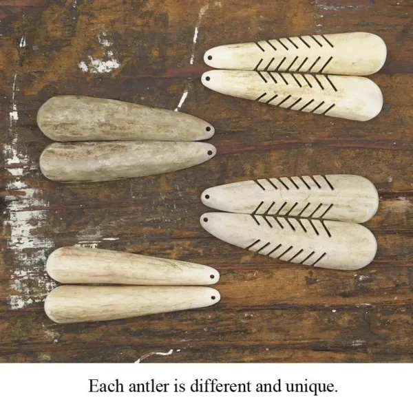 Antler Tip Long Dangle Earrings