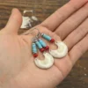 Antler Turquoise Dangle Earrings