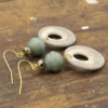Round Antler Open Circle Earrings