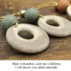 Round Antler Open Circle Earrings