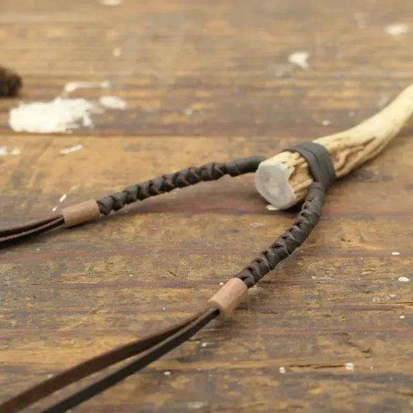 Antler Tip Leather Necklace