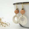 Round Antler Open Circle Earrings