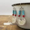 Antler Turquoise Dangle Earrings