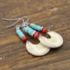 Antler Turquoise Dangle Earrings