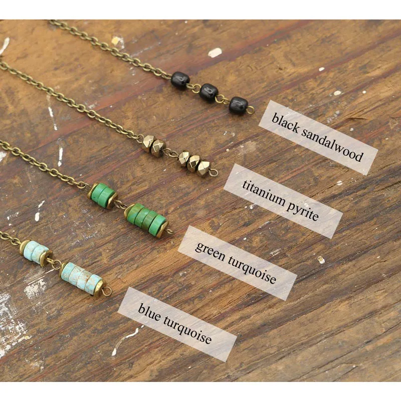 Antler Tip Necklace with Beads