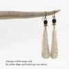Antler Tip Long Bar Earrings