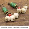 Turquoise Antler Cube Earrings