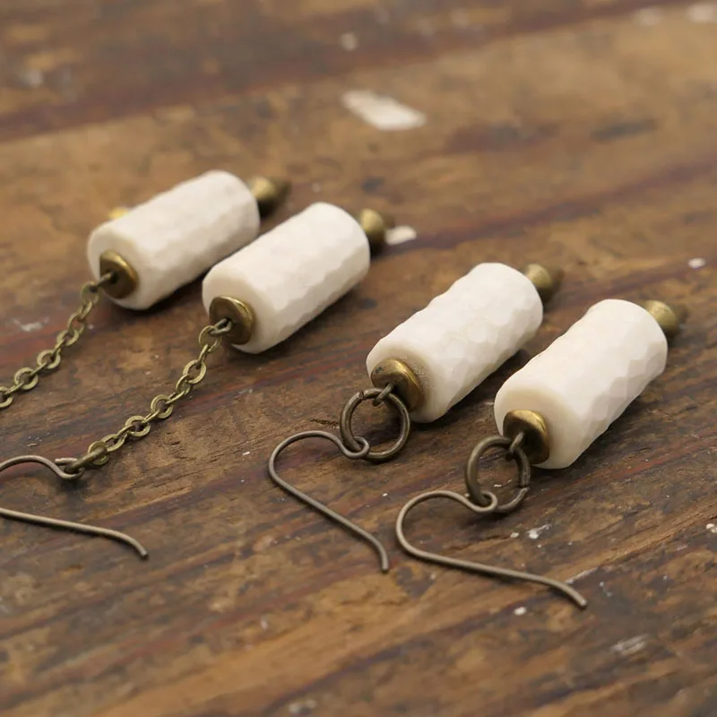 Spike and Antler Tube Earrings