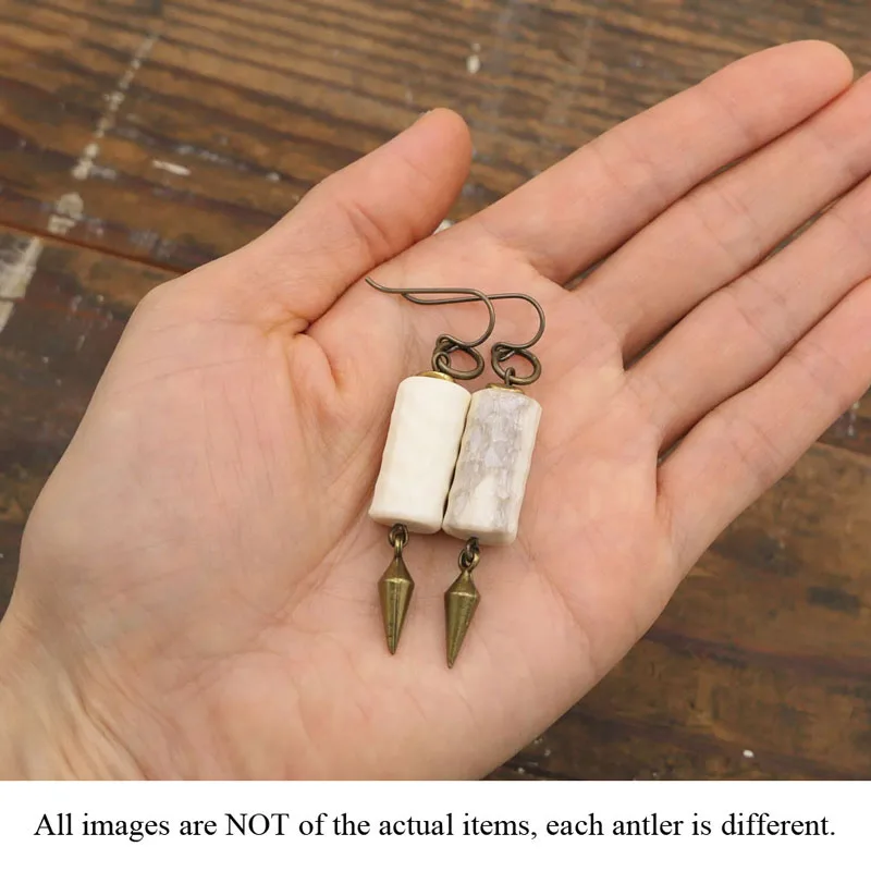 Spike and Antler Tube Earrings