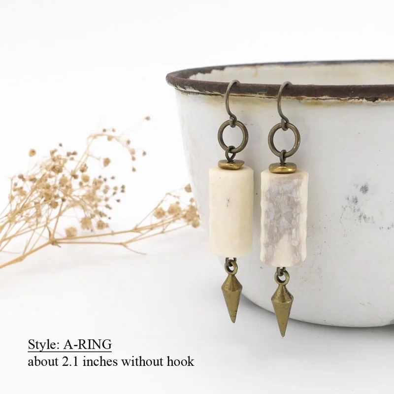 Spike and Antler Tube Earrings