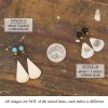 Teardrop Antler Gemstone Earrings