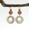 Round Antler Open Circle Earrings