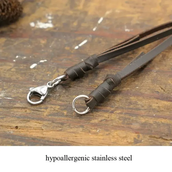 Smoky Quartz Leather Necklace