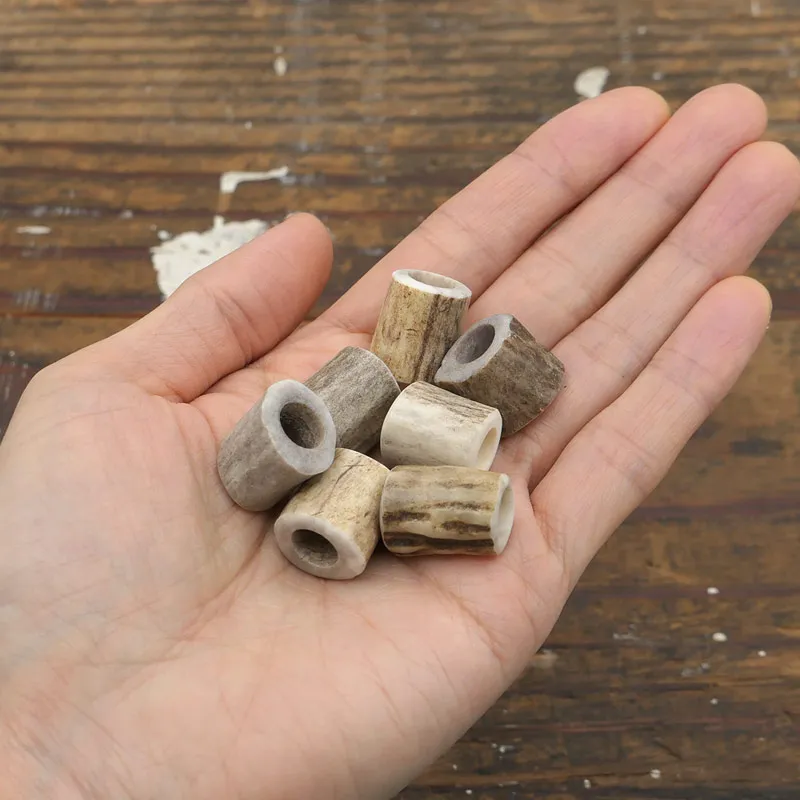 real antler and blue turquoise dangle long earrings boho western style