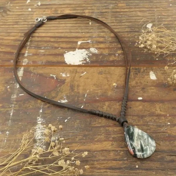 jasper stone necklace