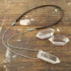 clear crystal necklace 30 inches long