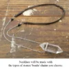 Clear Quartz Long Leather Necklace