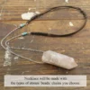Crystal Necklace Rose Quartz Flower Agate