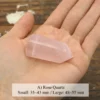 Crystal Necklace Rose Quartz Flower Agate