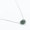 Moss Agate Necklace Dainty Gemstone