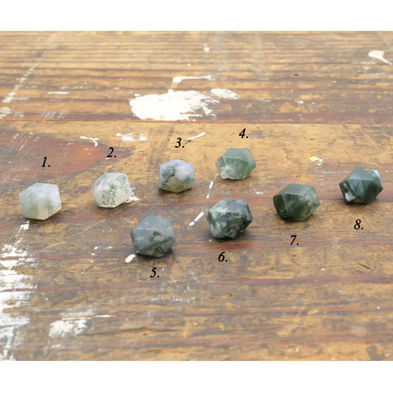 Moss Agate Necklace Dainty Gemstone