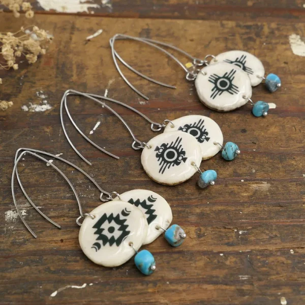 Antler Turquoise Earrings
