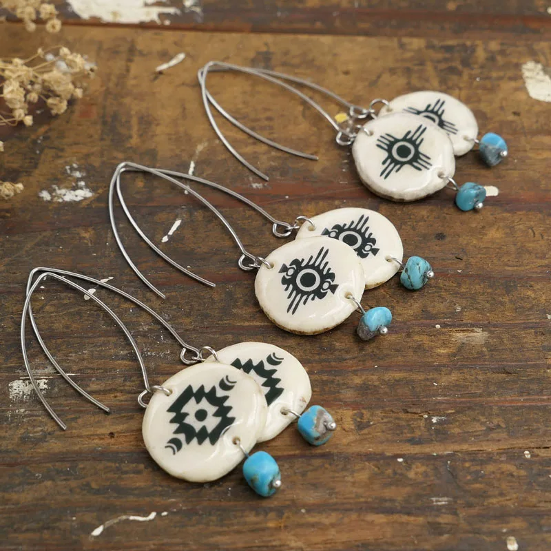 Antler Turquoise Earrings