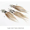 Real Feather Antler Long Earrings