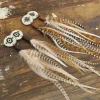 Real Feather Antler Long Earrings