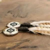 Real Feather Antler Long Earrings