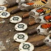 Feather Aztec Antler Charm Earrings