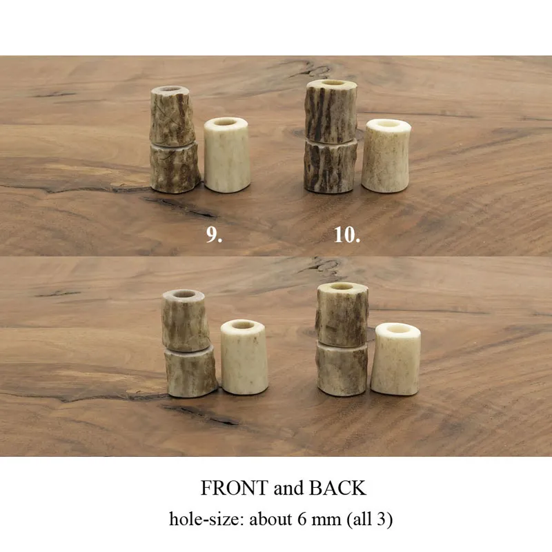 Antler Bead Dreadlock - Set of 3