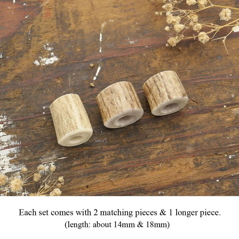 Antler Bead Dreadlock - Set of 3