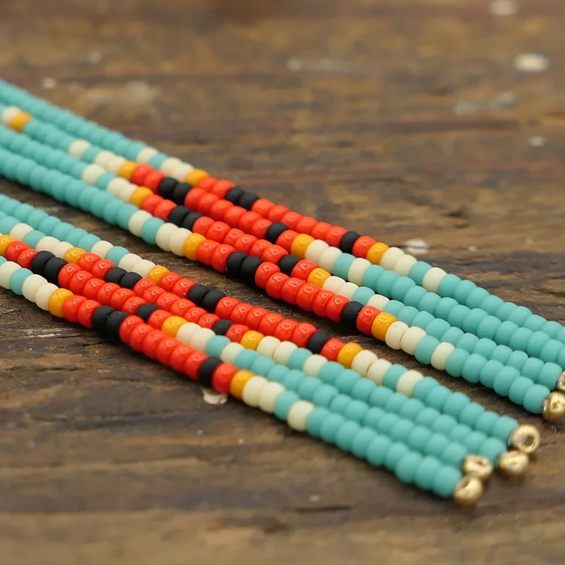 Beaded Long Fringe Antler Earrings