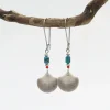 Turquoise Antler Long Earrings