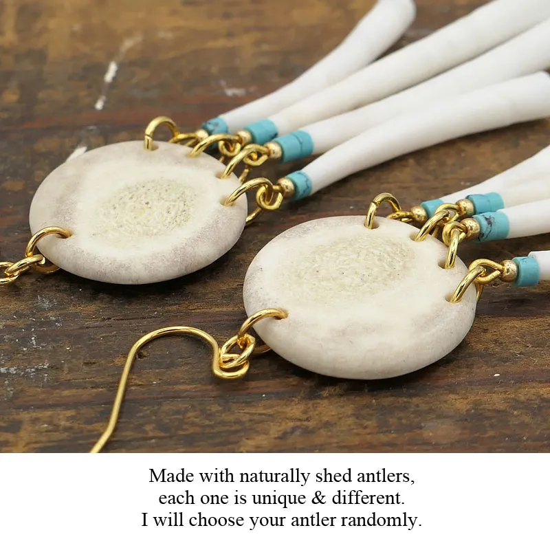 Dentalium Shell Geometrical Earrings