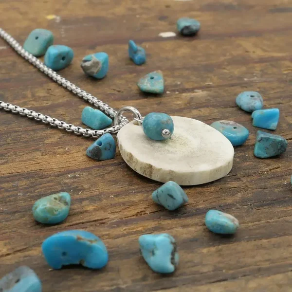 Sliced Antler Pendant Necklace