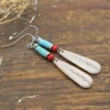 Antler Turquoise Long Earrings